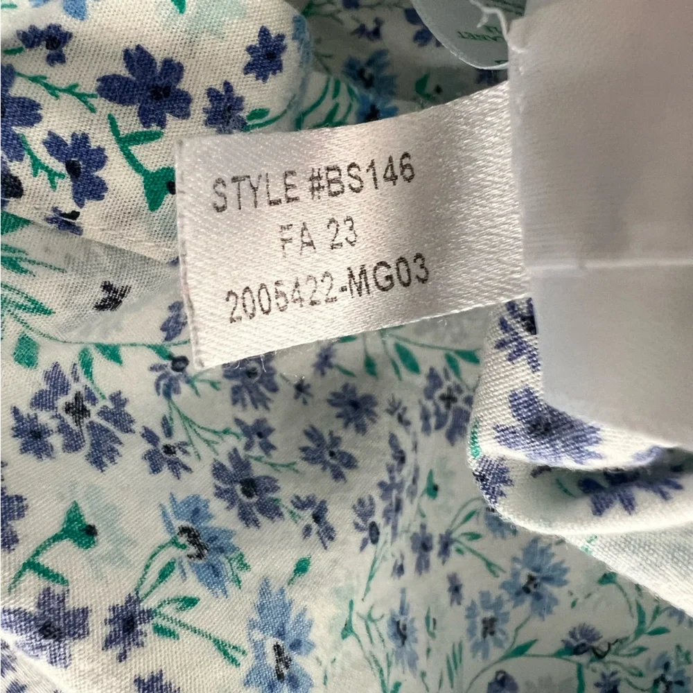 J. Crew Factory Shirt Printed short-sleeve slim flex casual Men's M Floral BS146